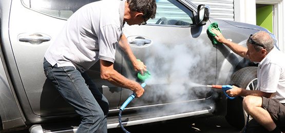 Steam cleaning - Car