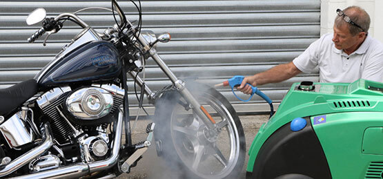 Steam cleaning - Motorcycle