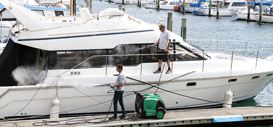 Steam cleaning - Boat